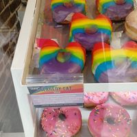 'Scaredy Cat' doughnuts (special for Pride month) at Rodeo Doughnuts - Long Acre in London