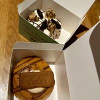 David Hasselhoff (Biscoff) and Ice Ice Bae Bae (Cookie Dough)   at Rodeo Doughnuts - Long Acre in London