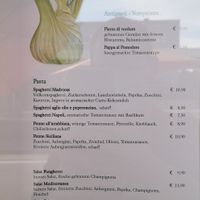 Vegan section of the menu 🐵 at Da Virginio in Cham