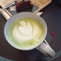 Matcha latte at Be Nuts in Brussels