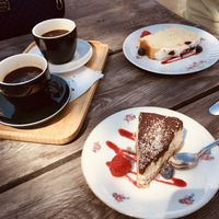 Delicious pastries and coffee   at Kato Gâteaux in Mechelen