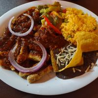 Milanesa seitan at Fiesta Oaxaca in Santa Fe