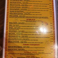 Vegan options on regular menu at Fiesta Oaxaca in Santa Fe