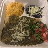 Rojas o Verdes enchiladas  at Fiesta Oaxaca in Santa Fe