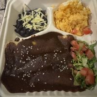 Mole de Oaxaca enchiladas  at Fiesta Oaxaca in Santa Fe