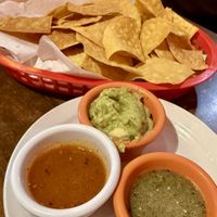 Chips, salsa, and guacamole   at Fiesta Oaxaca in Santa Fe