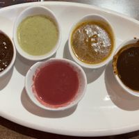 The sample of moles— so good!  at Fiesta Oaxaca in Santa Fe