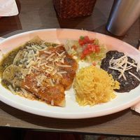 red and green enchiladass  at Fiesta Oaxaca in Santa Fe