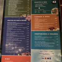 Cardápio   at Quintal Verde in Paraty