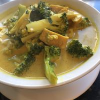 Vegan laksa at Satay Village in Wellington