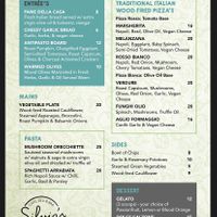 Dedicated vegan menu   at Silvio's Italian in Coffs Harbour