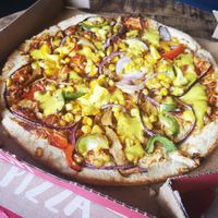 Vegan BBQ Pizza at Domino's Pizza in Aachen