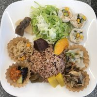 Lunch plate for only 600¥ at Koushikisabou 香色茶坊 in Tukuba