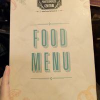 The food menu at The Porterhouse Central in Dublin