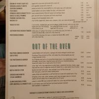 Evening menu at The Porterhouse Central in Dublin