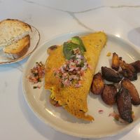 This chic is vegan omelet at Hatch44 Cafe in Metuchen