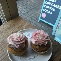 Raspberry Ripple (vegan). at Crumbs & Doilies in London