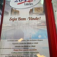Veg menu  at Lanches 204 in Sao Paulo