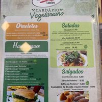 Veg menu  at Lanches 204 in Sao Paulo