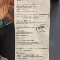 Separate Vegan Menu #Veganuary at Toasted in Windermere