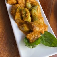 Eggless Gnocchi with Hazelnut Sauce  at La Masa Pizzería Conceptual in San Juan