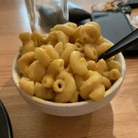 Mac and cheese side at Korny Vibes in Houston