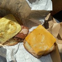 Breakfast croissant  at Korny Vibes in Houston