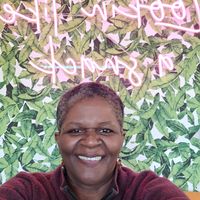 Looking like a snack! Sign at entrance at Korny Vibes in Houston