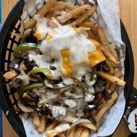 Philly cheesesteak fries  at Korny Vibes in Houston