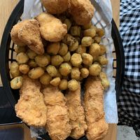 VFC box with chicken strips, okra, and cauliflower   at Korny Vibes in Houston