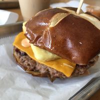 Breakfast burger !!!!!! So good  at Korny Vibes in Houston