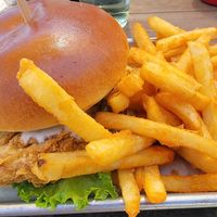 Cauliflower sandwich at Korny Vibes in Houston