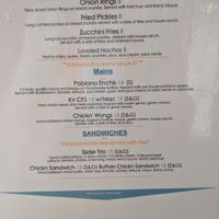 Menu for soft opening at Korny Vibes in Houston