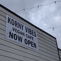 View from the street at Korny Vibes in Houston