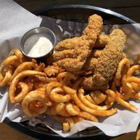 Fried pickles apppetizer, hard on the dill!😋 The ranch is so so   at Korny Vibes in Houston