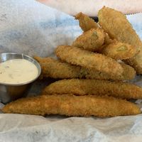 Fried pickles at Korny Vibes in Houston