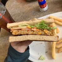 Gardein Veggie burger  at Friendly's in Stony Brook