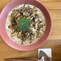 Gnocchi with mushrooms   at Cajui in Sao Paulo