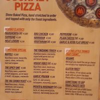 Menu at Morino's Pizza in Hakuba
