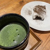 Matcha and tiramisu   at lyemon 伊右衛門カフェ in Kawasaki