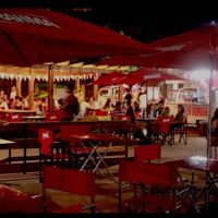 Outdoor seating, informal at The Van Burger in Puerto Iguazu