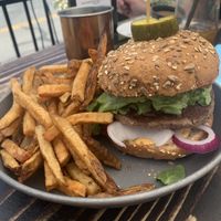 Impossible Burger and Naked Fries!  at Broderick Roadhouse in Walnut Creek