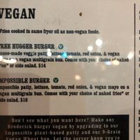 Menu at Broderick Roadhouse in Walnut Creek