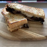 Mushroom truffle melt. Really, really delicious!   at Jumi's Cafe in South Yarra