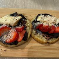 Fererro crumpets  at Jumi's Cafe in South Yarra