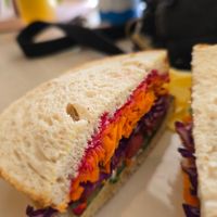 Rainbow sandwich at Jumi's Cafe in South Yarra