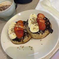 ferrero rocher crumpets   at Jumi's Cafe in South Yarra