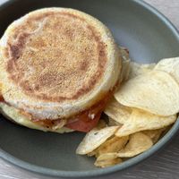 Egg and bacon muffin. Delicious.   at Jumi's Cafe in South Yarra