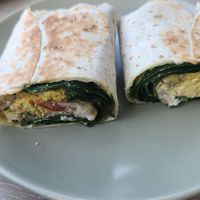 Tofu breakfast wrap at Jumi's Cafe in South Yarra