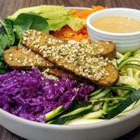 Tempeh bowl at Jumi's Cafe in South Yarra